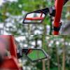 imageSAUTVS Adjustable Folding Side View Mirrors with Turn Signal Lights ampamp Metal Light Bar Brackets ampamp Metal Custom Door Handles for CanAm Maverick X3
