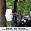 imageSAUTVS Aluminum Side Rearview Mirrors for CanAm Defender HalfWithout Doors HeavyDuty Adjustable Convex Side Rear View Mirrors for CanAm Defender HD5 HD7 HD8 HD9 HD10 20162025 Accessories 2PCS