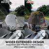 imageSAUTVS Dark Tinted Wider Adventure Adjustable Windshield for CanAm Ryker XXL Front Tinted Dustproof Durable Hard Coated Windshield for Can Am Ryker All Models Accessories Replace 219401032