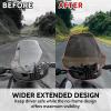 imageSAUTVS Dark Tinted Wider Adventure Adjustable Windshield for Ryker XXL Front Tinted Dustproof Durable Hard Coated Windshield for Can Am Ryker All Models Accessories Replace 219401032