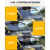 imageSAUTVS Flip Up Windshield Compatible with CanAm Maverick R MAX X RS 2024 Clear 15quot Hard Coated Poly Front Flip Windscreen Accessories Can be Closed Vented or Fully Open