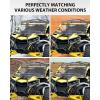 imageSAUTVS Flip Up Windshield Compatible with CanAm Maverick R MAX X RS 2024 Clear 15quot Hard Coated Poly Front Flip Windscreen Accessories Can be Closed Vented or Fully Open