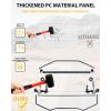 imageSAUTVS Flip Up Windshield Compatible with CanAm Maverick R MAX X RS 2024 Clear 15quot Hard Coated Poly Front Flip Windscreen Accessories Can be Closed Vented or Fully Open
