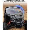 imageSAUTVS Flip Up Windshield Compatible with CanAm Maverick X3 XDS XRS Max Turbo R RR 20172025 Clear 15quot Hard Coated Poly Front Flip Windscreen Accessories Can be Closed Vented or Fully Open