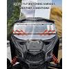 imageSAUTVS Flip Up Windshield Compatible with CanAm Maverick X3 XDS XRS Max Turbo R RR 20172025 Clear 15quot Hard Coated Poly Front Flip Windscreen Accessories Can be Closed Vented or Fully Open