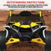 imageSAUTVS Front Bumper for CanAm Maverick R Combined Black Heavy Duty Full Coverage Front Brush Guard Protector for Can Am Maverick R MAX X RS 2024 Models Accessories Replace 715010071