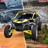 imageSAUTVS Front Bumper for CanAm Maverick R Combined Black Heavy Duty Full Coverage Front Brush Guard Protector for Can Am Maverick R MAX X RS 2024 Models Accessories Replace 715010071