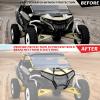 imageSAUTVS Front Bumper for CanAm Maverick R Combined Black Heavy Duty Full Coverage Front Brush Guard Protector for Can Am Maverick R MAX X RS 2024 Models Accessories Replace 715010071
