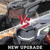 imageSAUTVS Front Grille with LED Light for Maverick X3 20172025 New Premium Front Bumper Mesh Grill with LED Light Bar for CanAm Maverick X3 20172025 Accessories