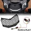 imageSAUTVS Front Grille with LED Light for Maverick X3 20172025 New Premium Front Bumper Mesh Grill with LED Light Bar for CanAm Maverick X3 20172025 Accessories