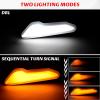 imageSAUTVS LED Front Bumper Lights for CanAm Outlander 500 700 PRO 2325 Front Fascia Accent Auxiliary Lamp DRL Sequential Turn Signal Light for Can Am Outlander 500 700 PRO 2023 2024 2025 Accessories