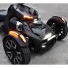 imageSAUTVS LED Front Fender Lights for CanAm Ryker Smoked Black Front Fender LED Lights Wheel Lights Fender Reflectors with LED Turn Signals for Can Am Ryker 600 900 Rally 20192024 Accessories 2PCS
