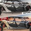 imageSAUTVS Nerf Bars Rock Sliders for CanAm Maverick X3 MAX Combined Side Bumper Protector Guard Side Steps Nerf Bars Tree Kickers for CanAm Maverick X3 MAX 20172025 Accessories  4 Seaters