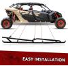 imageSAUTVS Nerf Bars Rock Sliders for CanAm Maverick X3 MAX Combined Side Bumper Protector Guard Side Steps Nerf Bars Tree Kickers for CanAm Maverick X3 MAX 20172025 Accessories  4 Seaters