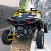 imageSAUTVS Rear Windshield for CanAm Maverick R 2024 2025 Back Full Windscreen Clear Lightly Durable PC Window for Can Am Maverick R MAX X RS 2024 2025 All Models Accessories