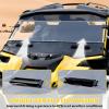 imageSAUTVS Vented Front Full Windshield for CanAm Maverick R Hard Coated Poly Vented Front Full Windshield Windscreen Window for Can Am Maverick R MAX X RS 2024 Models Accessories