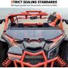 imageSAUTVS X3 Dark Tinted Half Windshield Poly Vented Mid Windscreen Window for CanAm Maverick X3 XRS XDS Turbo R Max 20172025 Accessories