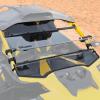 imageSAUTVS Flip Up Windshield Compatible with CanAm Maverick R MAX X RS 2024 Clear 15quot Hard Coated Poly Front Flip Windscreen Accessories Can be Closed Vented or Fully Open