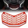 imageSAUTVS Front Red Grille with LED Light for Maverick X3 New Red Premium Front Bumper Mesh Grill with LED Light Bar for CanAm Maverick X3 MAX Turbo R 20172025 Accessories