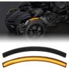 imageSAUTVS LED Fender Turn Signal Light for CanAm Spyder 1318 Smoked Black Front Fender LED Light Wheel Light for Can Am Spyder F3 RS ST RT 20132018 Accessories 2PCS