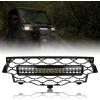 imageSAUTVS Mesh Grille with LED Light Bar for CanAm DefenderDefender MAX HD5 HD8 HD10 20162019  Front Bumper Grill Accessories 1PCS