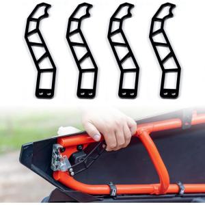 imageSAUTVS 4PCS Metals Door Handles for Can Am X3 MAX Black Powder Coating Door Latches for CanAm Maverick X3 X DS RS Turbo R Max 4 Door Models Accessories