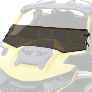 imageSAUTVS Dark Tinted Front Half Windshield for CanAm Maverick R Tinted Dustproof Durable Front half Windscreen for Can Am Maverick R MAX X RS 2024 Models Accessories