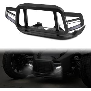 imageSAUTVS Front Bumper Guard with LED Light for CanAm Ryker Front Profile Bumper Guard Protector with LED Accent Light for Can Am Ryker 600 900 Sport Rally All Models Accessories Replace 219401108