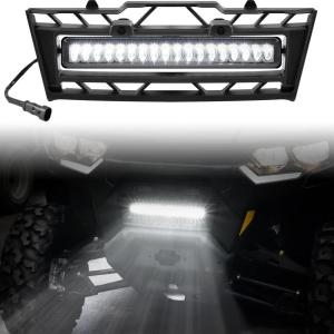 imageSAUTVS Front Mesh Grille with LED Light for CanAm Defender Front Bumper Mesh Grill with Adjustable LED Light Bar for CanAm Defender MAX HD5 HD7 HD8 HD9 HD10 20202025 Accessories