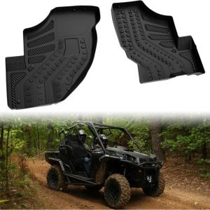 imageSAUTVS TPE Front Row Floor Liners Floor Mats for Can Am CommanderMaverick 20122020 Accessories All Weather Protection Slush Mats