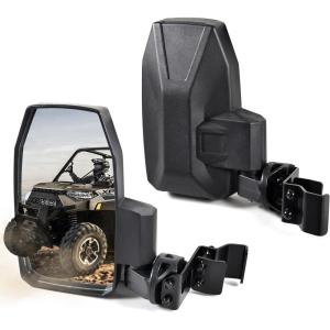 imageSAUTVS UTV Wider ProFit Side Mirrors 47quotL x 84quotH Unobstructed View with Upgraded Extension Clamp for Polaris Ranger XP 1000 900 570 General 1000 CanAm Defender Accessories