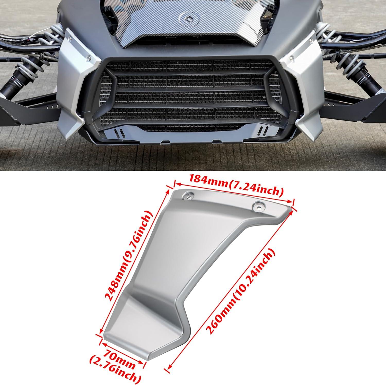 imageSAUTVS Silver Color Front Grill Trims for CanAm Ryker Lower Grill Protector for Can Am Ryker 600 900 Sport ampamp Ryker Rally Edition All Models Accessories Replace OEM 219400947