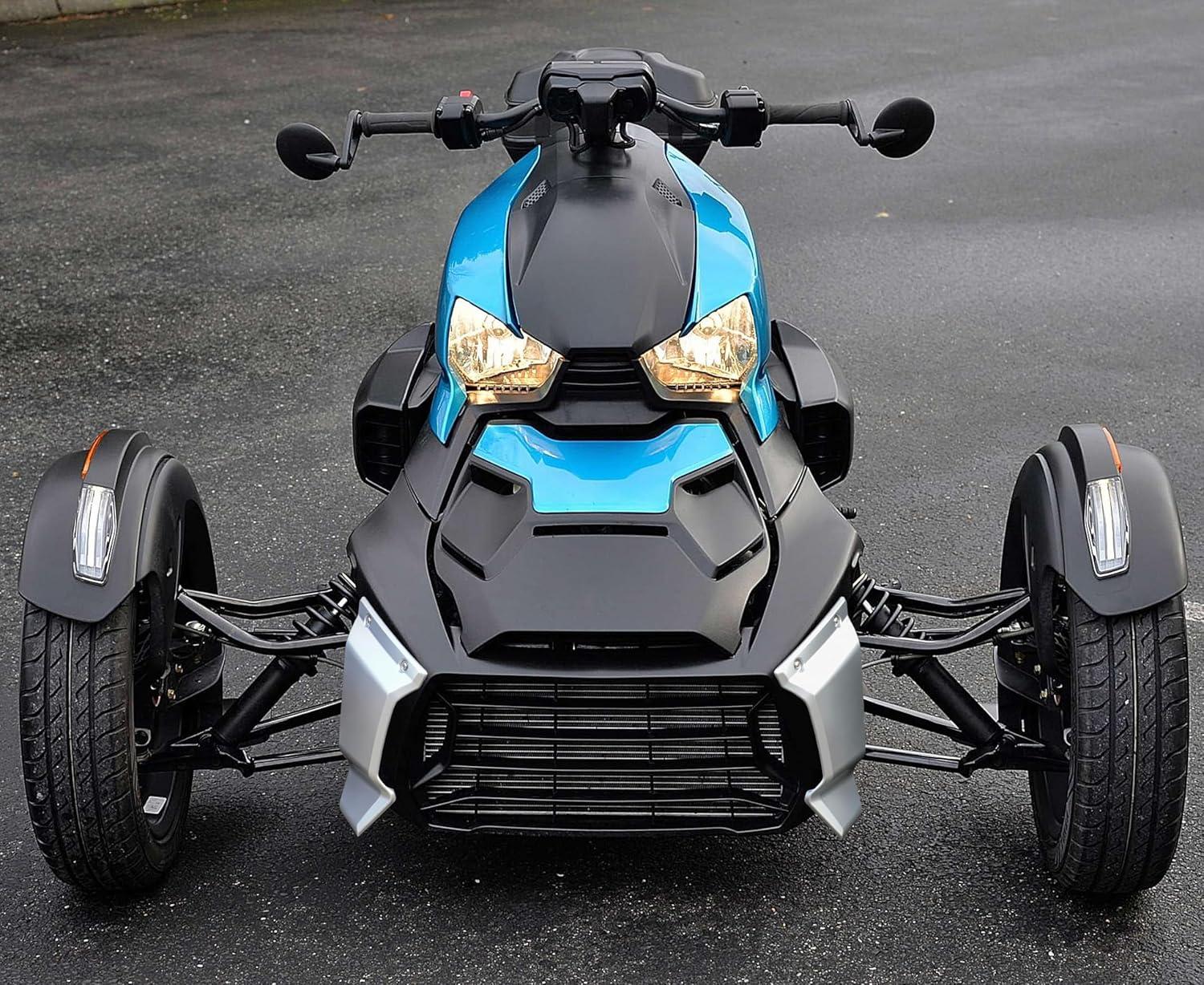 imageSAUTVS Silver Color Front Grill Trims for CanAm Ryker Lower Grill Protector for Can Am Ryker 600 900 Sport ampamp Ryker Rally Edition All Models Accessories Replace OEM 219400947