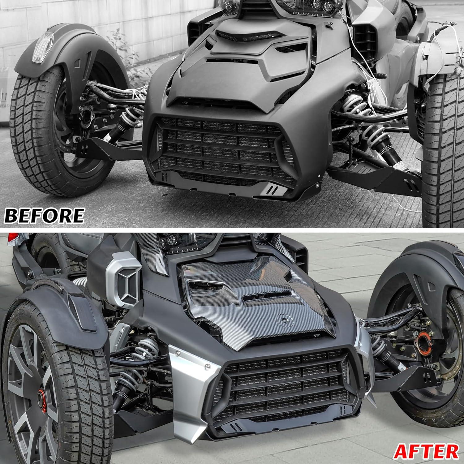 imageSAUTVS Silver Color Front Grill Trims for CanAm Ryker Lower Grill Protector for Can Am Ryker 600 900 Sport ampamp Ryker Rally Edition All Models Accessories Replace OEM 219400947