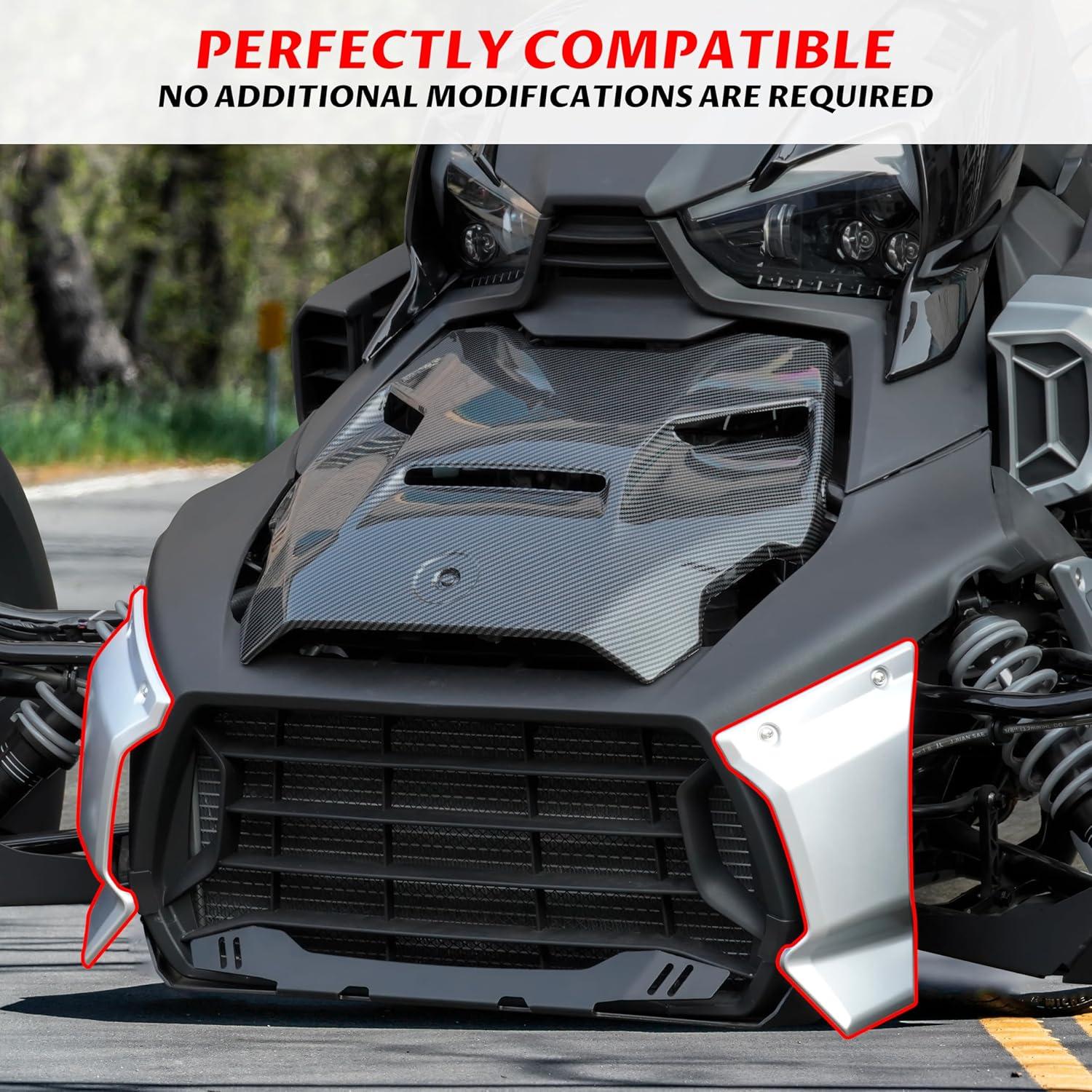 imageSAUTVS Silver Color Front Grill Trims for CanAm Ryker Lower Grill Protector for Can Am Ryker 600 900 Sport ampamp Ryker Rally Edition All Models Accessories Replace OEM 219400947