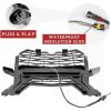 imageFront LED Signature Accent Fang Lights ampamp Mesh Grill with Led Light Bar Kit for Polaris RZR XP 1000  XP 4 1000  Turbo 20192021 Accessories