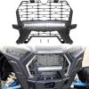 imageFront LED Signature Accent Fang Lights ampamp Mesh Grill with Led Light Bar Kit for Polaris RZR XP 1000  XP 4 1000  Turbo 20192021 Accessories