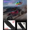 imageSAUTVS 2PCS 3FT LED Whip Lights with Spring Base RGB Spiral Chasing Light for UTV ATV Boat Polaris RZR CanAm X3 SXS Offroad Truck Accessories Music Sync IP67 Waterproof