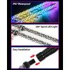 imageSAUTVS 2PCS 4FT LED Whip Lights with Spring Base RGB Spiral Chasing Light for UTV ATV Boat Polaris RZR CanAm X3 SXS Offroad Truck Accessories Music Sync IP67 Waterproof