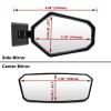 imageSAUTVS Adjustable Convex Center Rearview Mirror and Folding Side Rear View Mirrors Kit for CanAm Maverick Trail Sport Commander 20182025 Accessories 3PCS 715003639715003638