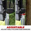 imageSAUTVS Adjustable Folding Side Mirrors for Yamaha RMAX 1000 Premium Clear Convex Rear View Side Mirrors for Yamaha Wolverine RMAX2  RMAX4 1000 20212025 Accessories 2PCS