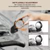 imageSAUTVS Adjustable Handguard Rearview Side Mirrors for SkiDoo Handlebar Wind Deflector Hand Guard Convex View Mirror Kit for SkiDoo REV Neo XS XM XP XR XU Accessories 2PCS Replace 860200893