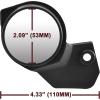 imageSAUTVS Adjustable Handguard Rearview Side Mirrors for SkiDoo Handlebar Wind Deflector Hand Guard Convex View Mirror Kit for SkiDoo REV Neo XS XM XP XR XU Accessories 2PCS Replace 860200893