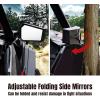 imageSAUTVS Adjustable Rearview Side Mirrors for Polaris General 10004XPXP4 1000 20162025 Accessories Folding Clear Rear View Side Mirrors One Pair