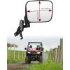 imageSAUTVS Adjustable Side Mirrors Compatible with Honda Pioneer 520 20212025 Pioneer 500 20152023 Highdefinition Clear Exterior Wider Foldable Side Rearview Mirror with Bracket Accessories 2PCS