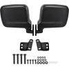 imageSAUTVS Adjustable Side Mirrors Compatible with Kawasaki Mule PROMX 20192025 Highdefinition Clear Exterior Wider Foldable Side Rearview Mirror with Bracket Accessories 2PCS