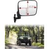 imageSAUTVS Adjustable Side Mirrors Compatible with Kawasaki Mule PROMX 20192025 Highdefinition Clear Exterior Wider Foldable Side Rearview Mirror with Bracket Accessories 2PCS