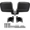 imageSAUTVS Adjustable Side Mirrors Compatible with Kawasaki Mule Pro FXT DXT DX FX 20152025 Highdefinition Clear Exterior Wider Foldable Side Rearview Mirror with Bracket Accessories 2PCS