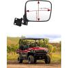 imageSAUTVS Adjustable Side Mirrors Compatible with Kawasaki Mule Pro FXT DXT DX FX 20152025 Highdefinition Clear Exterior Wider Foldable Side Rearview Mirror with Bracket Accessories 2PCS