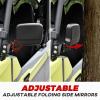 imageSAUTVS Adjustable Wider Rearview Side Mirrors for Yamaha RMAX 1000 Folding Clear Rear View Side Mirrors for Yamaha Wolverine RMAX2  RMAX4 1000 20212025 Accessories 2PCS
